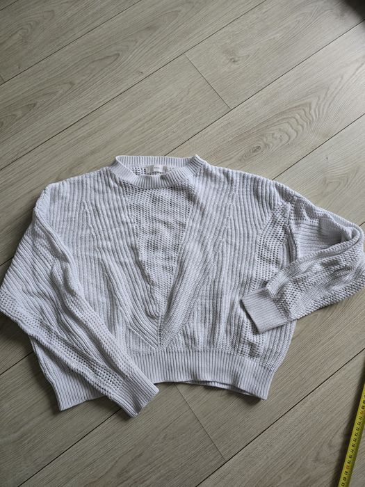 Sweter Mango M bawełniany ażurowy