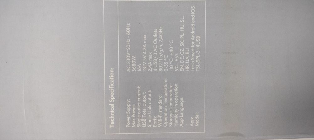 Listwa zasilająca Smart TESLA