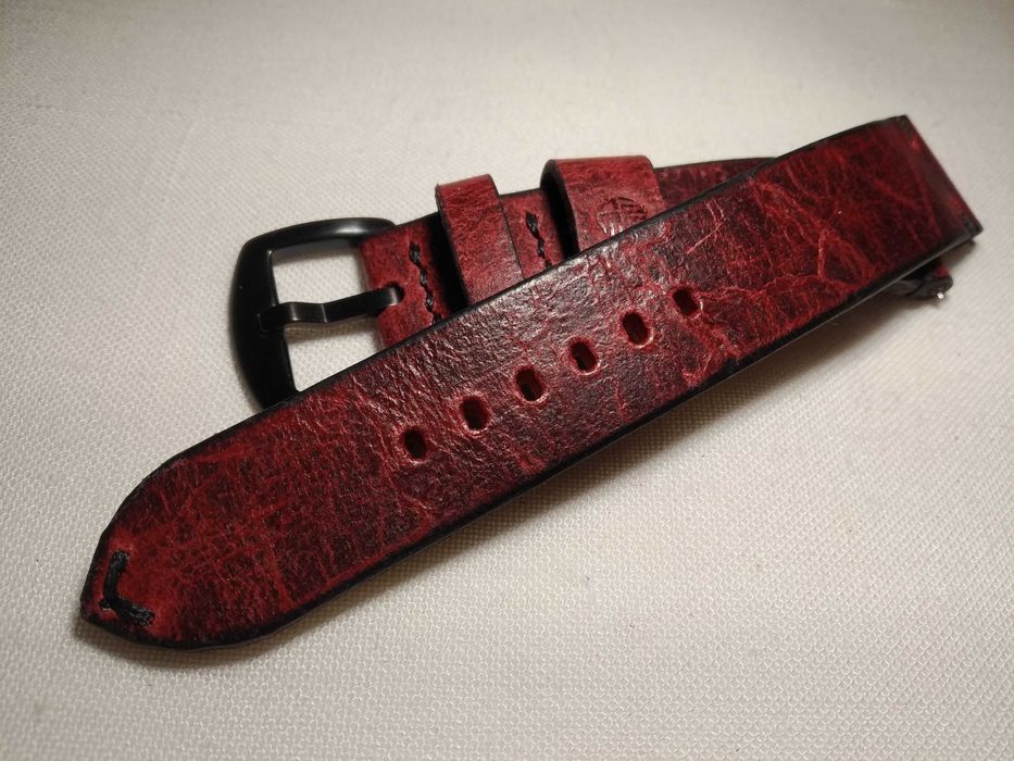 Pasek skórzany do zegarka Vintage 20 mm - Full Grain , szybki montaż