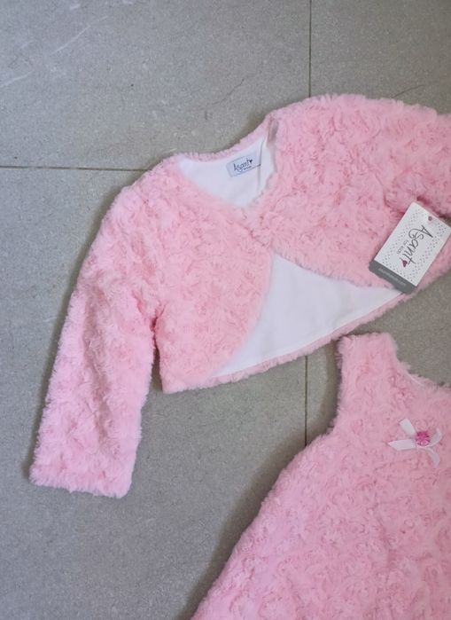 Sukienka + bolerko komplet roczek rozm 86