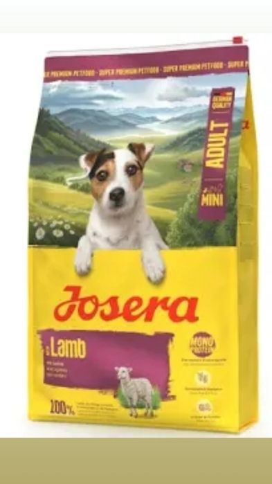 JOSERA Mini Lamb 10кг ягня  цей корм пропонує нашим маленьким шибеника