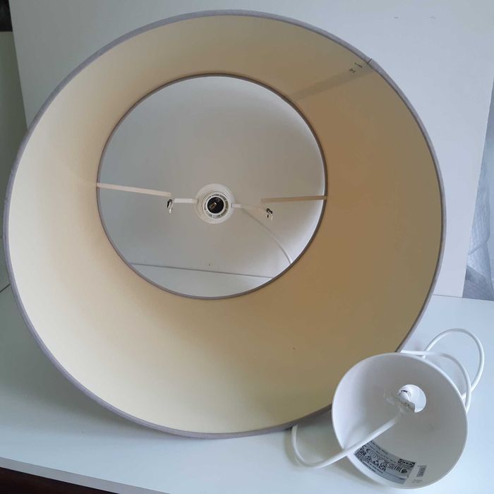 Candeeiro de Tecto IKEA Abajur Grande Cinzento