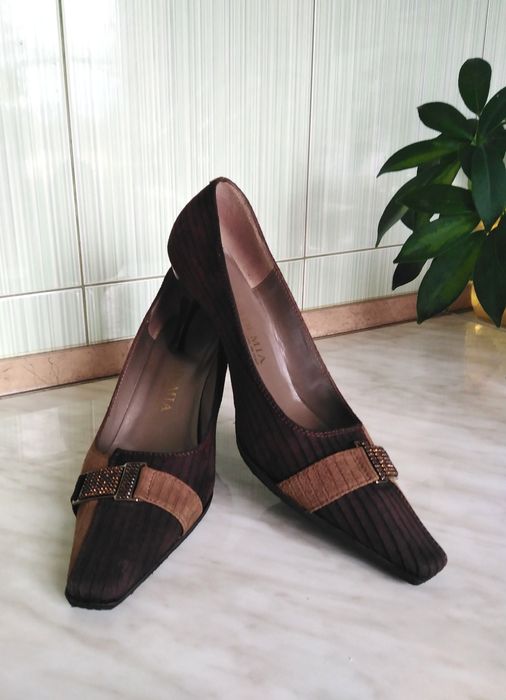 Брендовые итальянские туфли из натуральной замши Accademia, размер-37