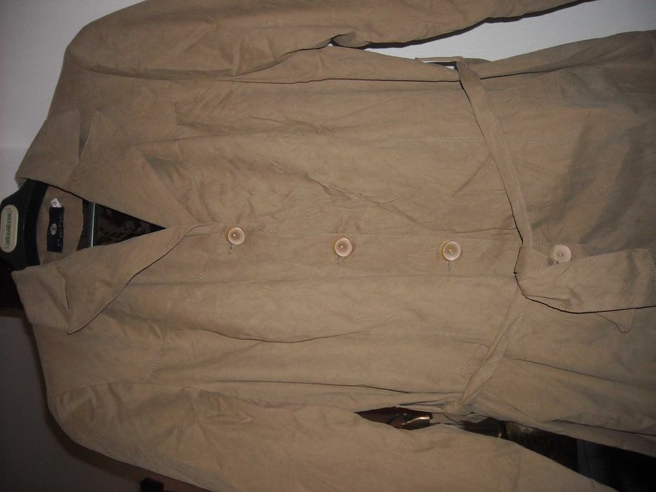 Gabardine senhora efeito enrugado como nova