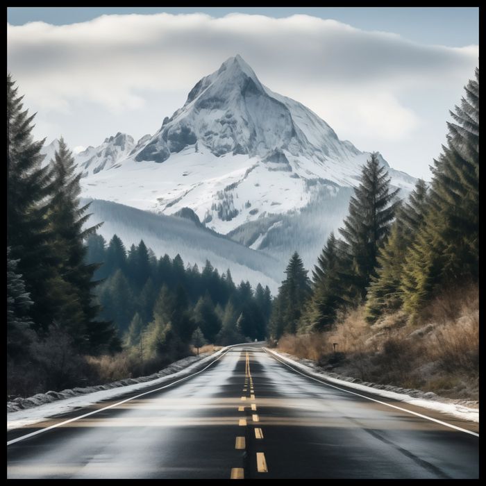 Plakat 100x100cm Odważna Podróż
