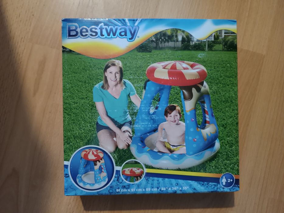 Basen dmuchany grzybek z daszkiem dla dzieci