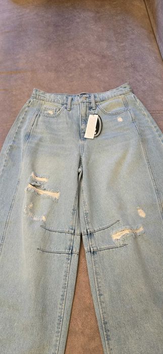 Spodnie jeansowe Scoop, Barrel Leg, M, XS.