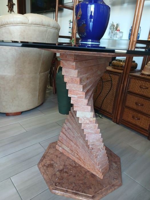 MESA.TIJOLO Mamore com vidro