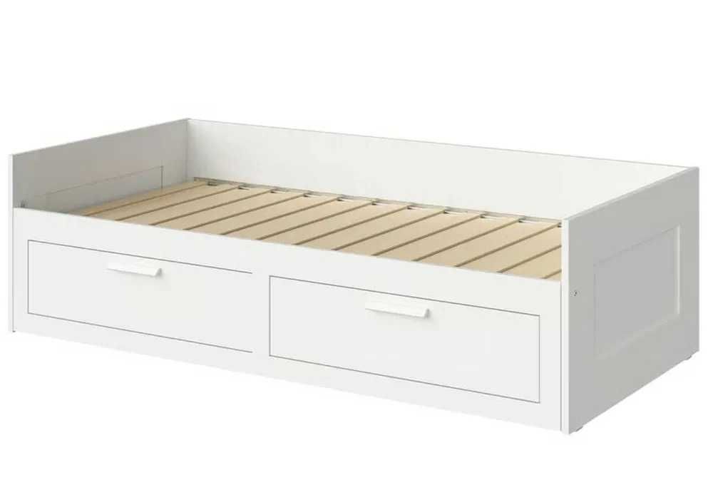 BRIMNES - Cama indiv/dupla c/2 gav, branco, 80x200 cm