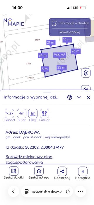 DZIAŁKI BUDOWLANE Z KOMPLETEM DOKUMENTÓW Dąbrowa | gm. Lądek | powiat słupecki - Widok 3
