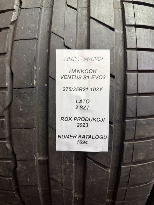 Opony letnie 275/35R21 103Y XL Hankook Ventus S1 Evo 3 | 2023 | 2 szt