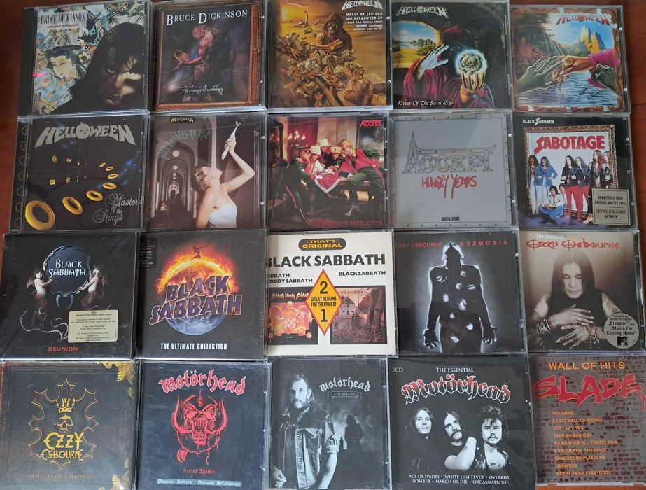 CD Audio  Iron Maiden Accept Sabbath Priest Helloween AC/DC Manowar Wild Slade
