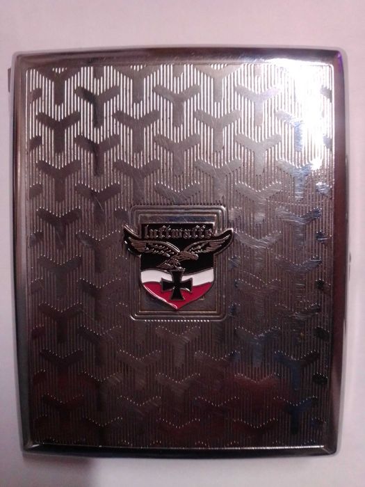 conjunto raro isqueiro, cigarreira e medalha luftwafe Zippo