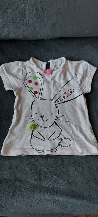 Bluzki, 2 koszulki,  krótki rękaw,  rozmiar 74