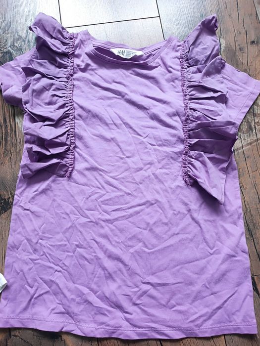 Koszulka fioletowa dla dziewczynki h&m