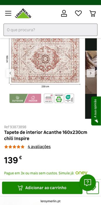 Tapete Agathe como novo