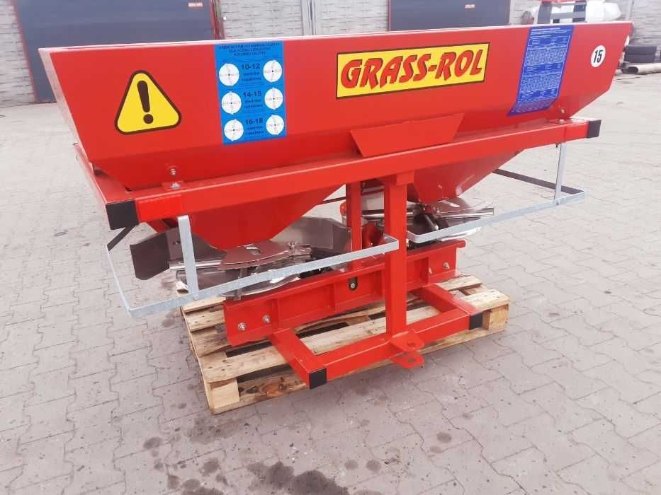 Rozsiewacz STRUMYK GRASS-ROL dwu tarczowy hydraulika transport gratis