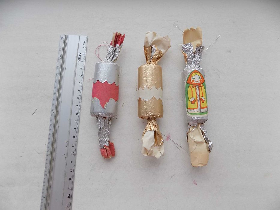 Елочная игрушка СССР Конфета бумага Цена за 1 шт