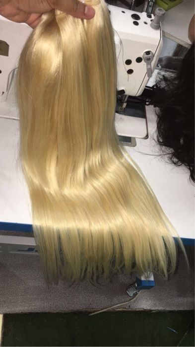 Cabelo humano  liso loiro 65cm