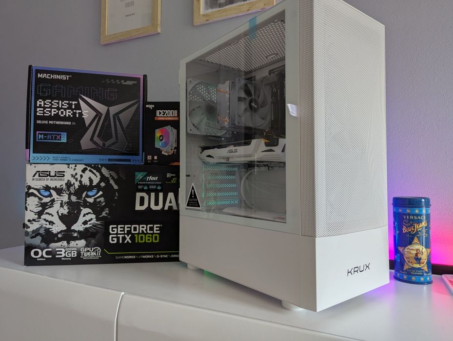 ‼️(Nowy) Biały Komputer Gamingowy RGB /jak i9/24 x 3,2GHz/32GB RAM/GTX