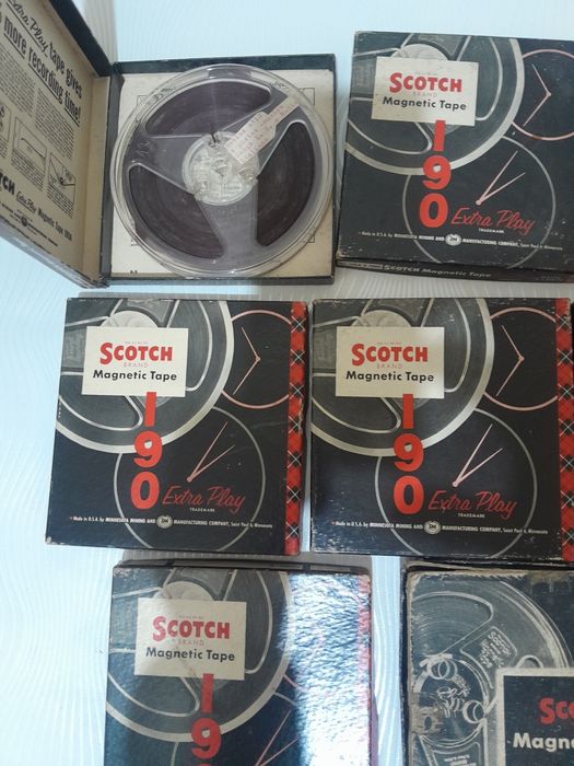 8 fitas scotch magnetic tape 190 extra play