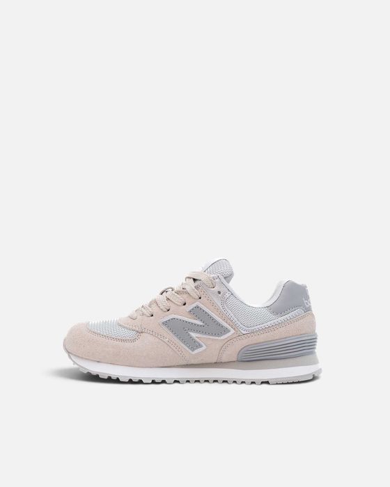 Кросівки New Balance 574 Grey Beige жіночі бежеві з сірим Нью Беланс Gray замшеві з сіткою демісезонні | Женские кроссовки бежевые 36 37 38 39 40 41