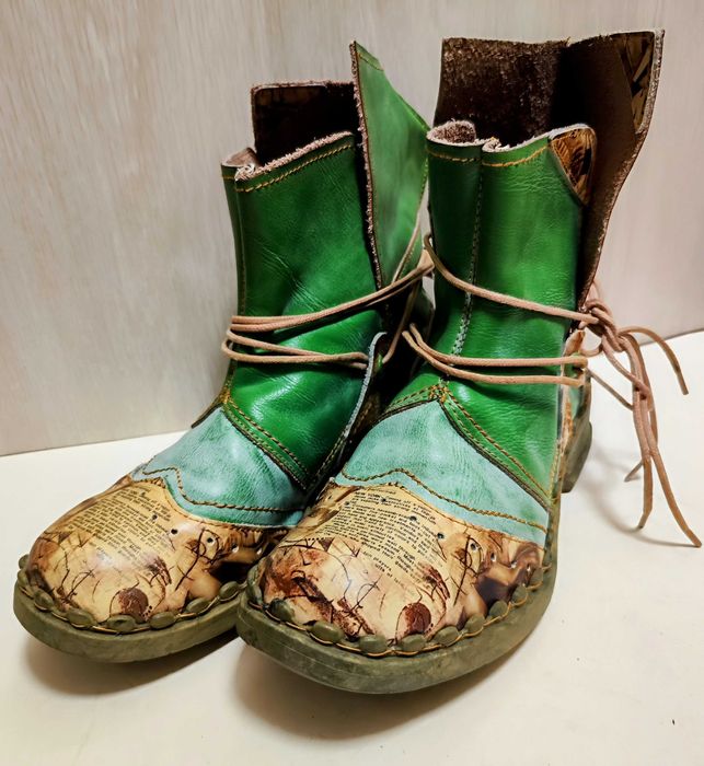 Gordon Jack зелёные кожаные ботинки р40 26см