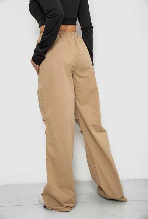 Брюки карго женские, цвет бежевый