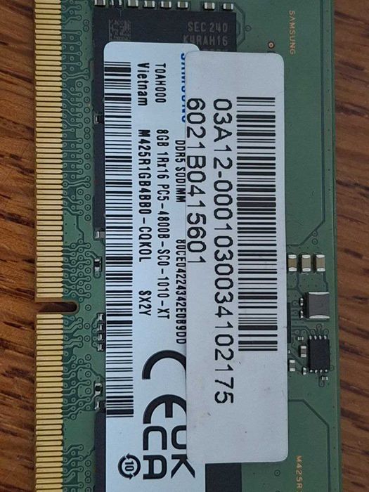 Оперативна пам’ять DDR5 SO-DIMM Samsung 16GB (2×8GB)