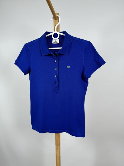 Lacoste t-shirt niebieska koszulka polo M