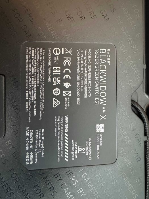 Klawiatura Razer BlackWidow V4X