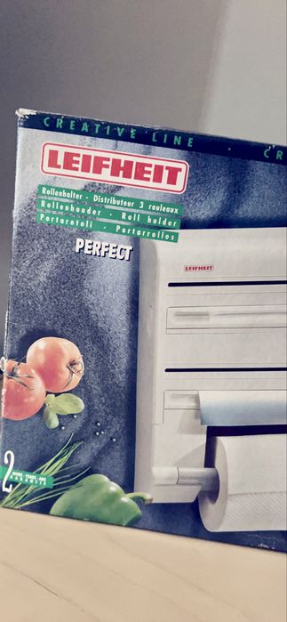 Suporte rolo papel, pelicula aderente e papel aluminio LEIFHEIT