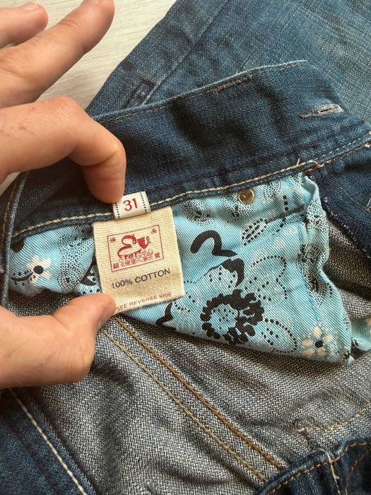 Винтажные джинсовые шорты evisu