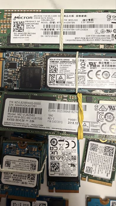 Диски SSD M2 NVMe 256Gb різні розміри перевірені робочі гарантія