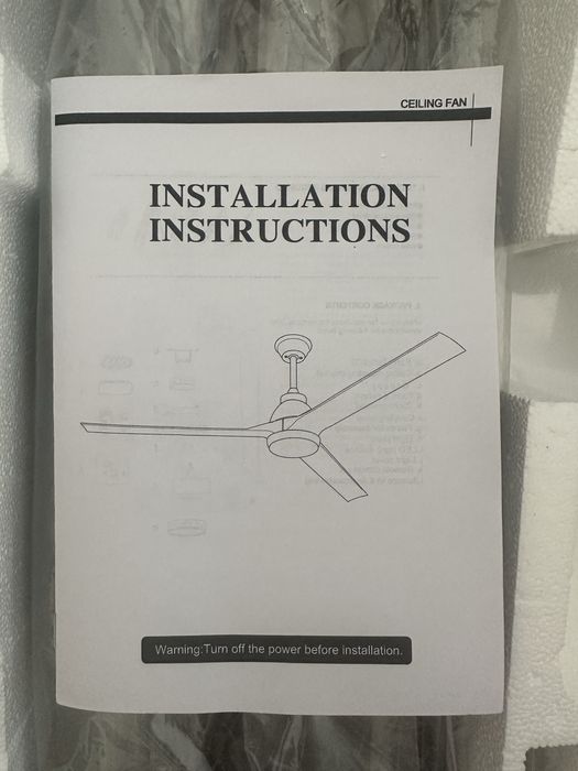 Ventoinha de teto com lampada