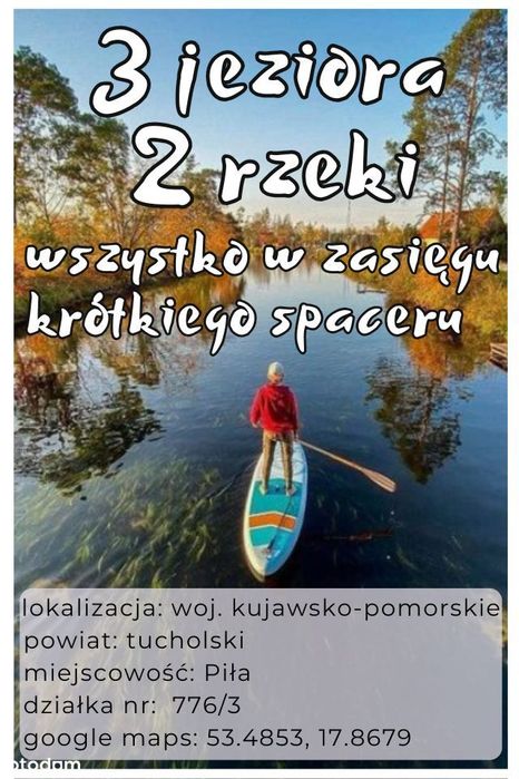 Twój własny kawałek lasu blisko 3 jezior i 2 rzek - w zasięgu spaceru