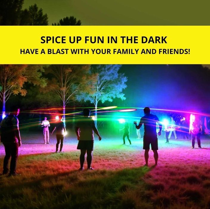 Disco voador Meteor Pro, Frisbee com luz RGB com 41 LED, 13 modos de luz, recarregável por, 27cm