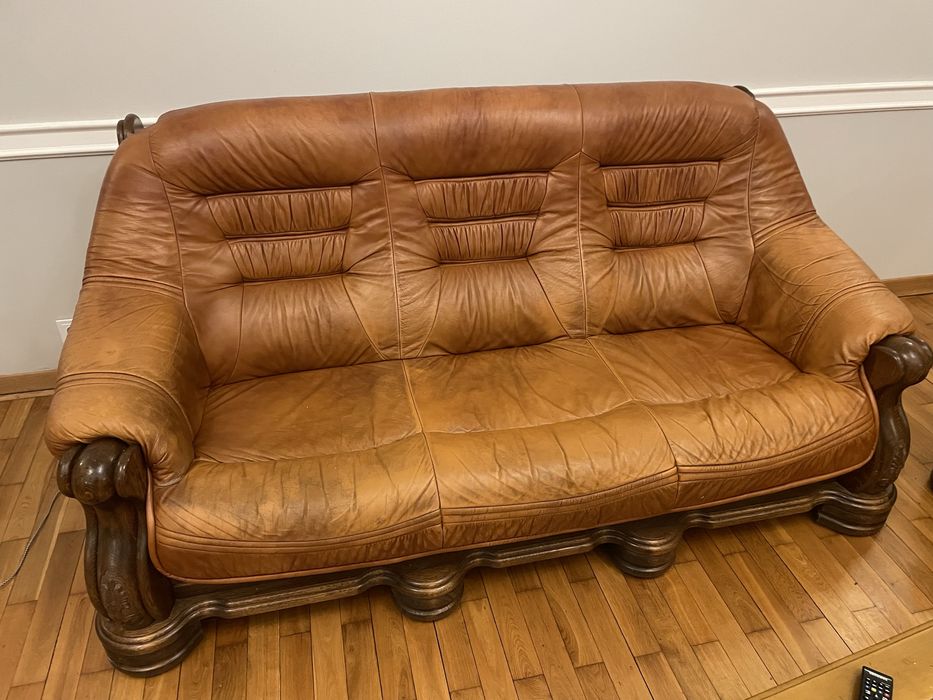 Kanapa Skórzana Kler Dąb