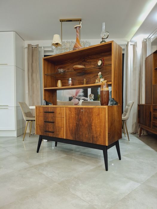 komoda pomocnik z nadstawka Regał Design PRL Bytomskie Fabryki Mebli