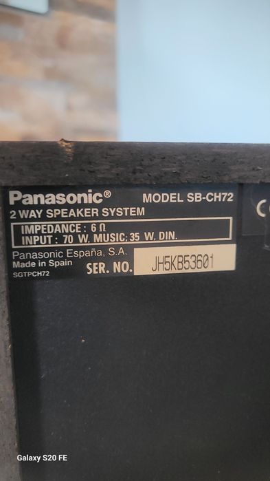 Głośniki Panasonic SB-CH72