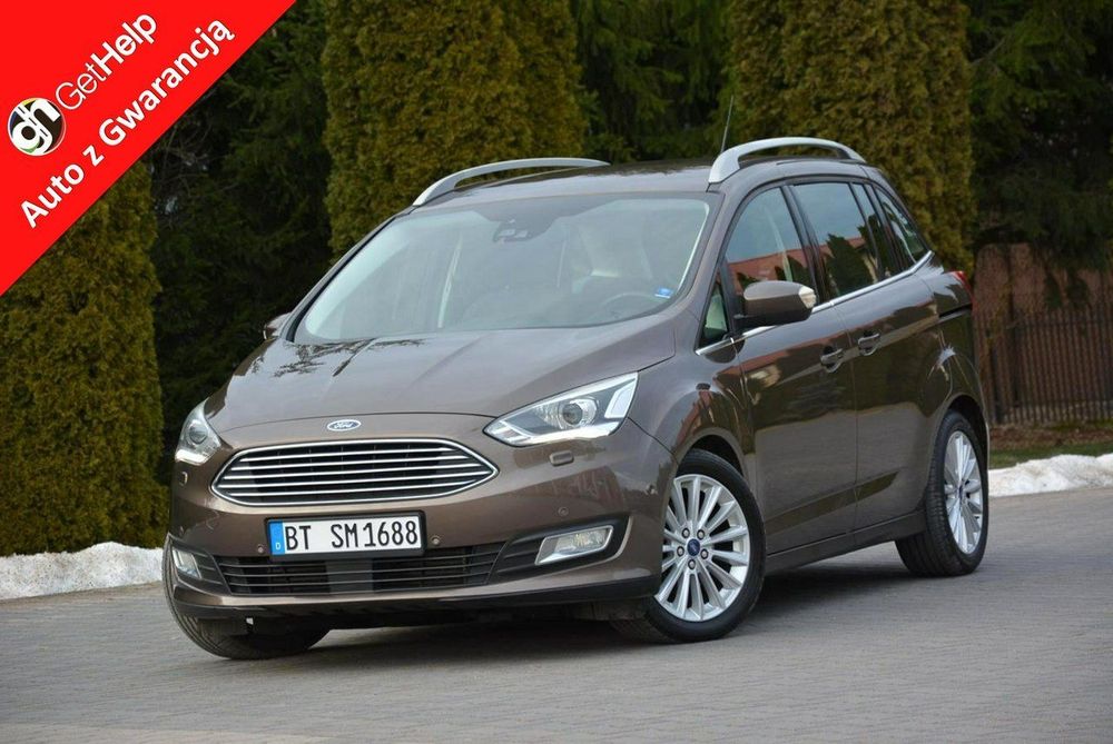 Ford Grand C-MAX Lift Radar ACC 7-foteli Xenon LED Navi BLiS Sony El. klapa Alu17"