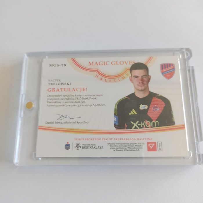 Karta Sportzoo Trelowski Magic Gloves Signature Autograf Raków
