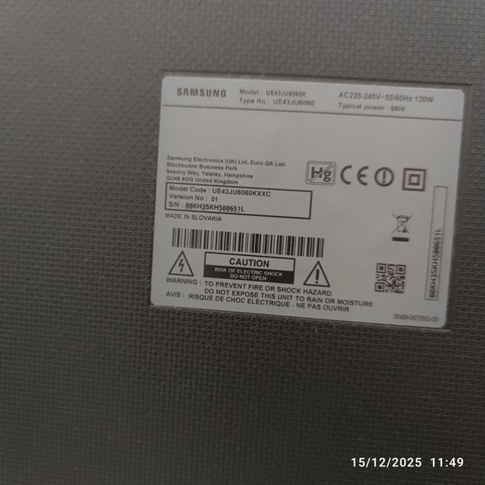 TV Samsung Smart 4k Crystal UHD + suporte parede