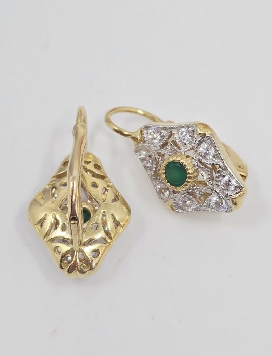 Złote kolczyki próba 750 18k Używane Stan Idealny