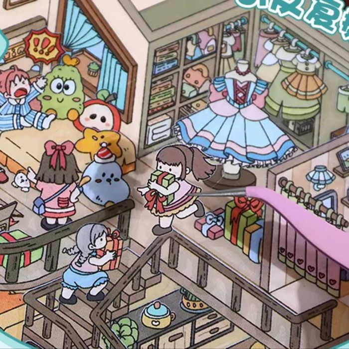 Румбокс наклейки комнатки 3D кімнатки наліпки. Большие