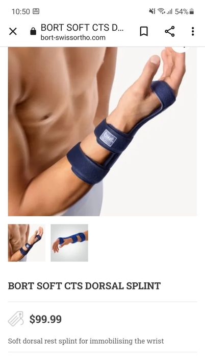 Лучезапястный ортез Bort Medical 112750, правый, синий. Размер M.