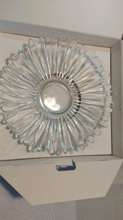 Fruteira / centro de mesa em vidro em embalagem original