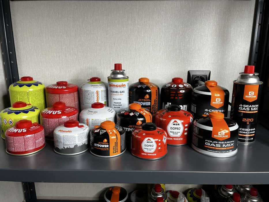 Газові балони | Туристичні газові балони | Різьбові та цангові роз'єми