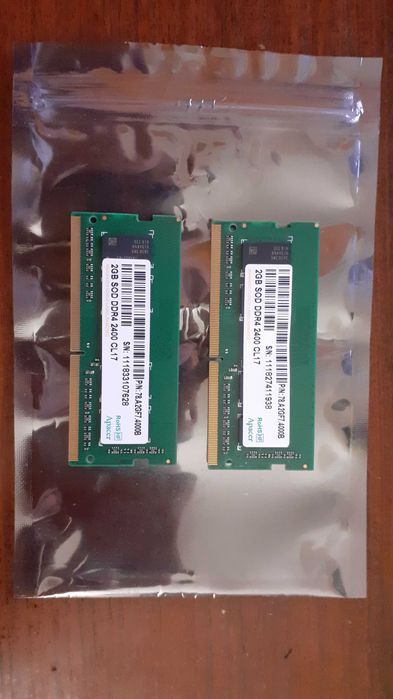 Pamięć DDR4 2x2GB=4GB SODIMM (do laptopów) wyjęta z QNAP