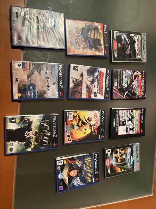 Lote Jogos PS2 Originais – NFS, FIFA Street 2, Harry Potter, Burnout